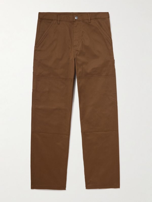 Straight-Leg Panelled Cotton-Blend Gabardine Trousers Straight-Leg Panelled Cotton-Blend Gabardine Trousers