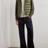 Logo-Appliquéd Wool-Trimmed Quilted Shell Hooded Down Zip-Up Cardigan - OU
