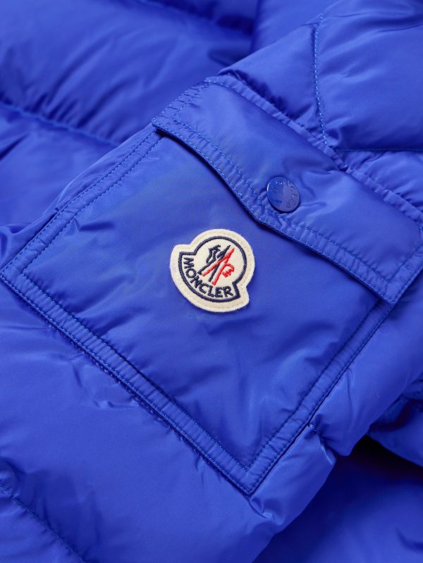Maya Logo-Appliquéd Quilted Shell Hooded Down Jacket - CU