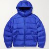 Maya Logo-Appliquéd Quilted Shell Hooded Down Jacket