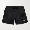 Straight-Leg Mid-Length Logo-Appliquéd Swim Shorts Straight-Leg Mid-Length Logo-Appliquéd Swim Shorts