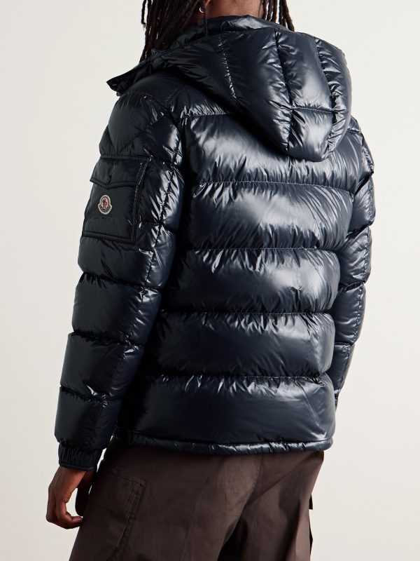 Maya Logo-Appliquéd Quilted Nylon Hooded Down Jacket - BK Maya Logo-Appliquéd Quilted Nylon Hooded Down Jacket - BK