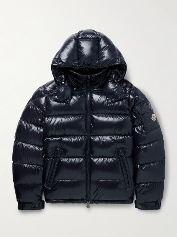 Maya Logo-Appliquéd Quilted Nylon Hooded Down Jacket Maya Logo-Appliquéd Quilted Nylon Hooded Down Jacket