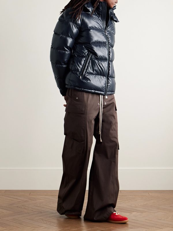 Maya Logo-Appliquéd Quilted Nylon Hooded Down Jacket - OU Maya Logo-Appliquéd Quilted Nylon Hooded Down Jacket - OU