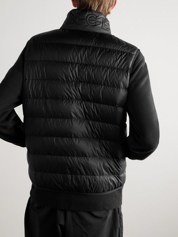 Rocoque Logo-Appliquéd Quilted Shell Down Gilet - BK