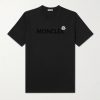 Logo-Flocked Appliquéd Cotton-Jersey T-Shirt Logo-Flocked Appliquéd Cotton-Jersey T-Shirt