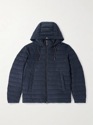 Quilted Cotton-Corduroy Hooded Down Jacket Quilted Cotton-Corduroy Hooded Down Jacket