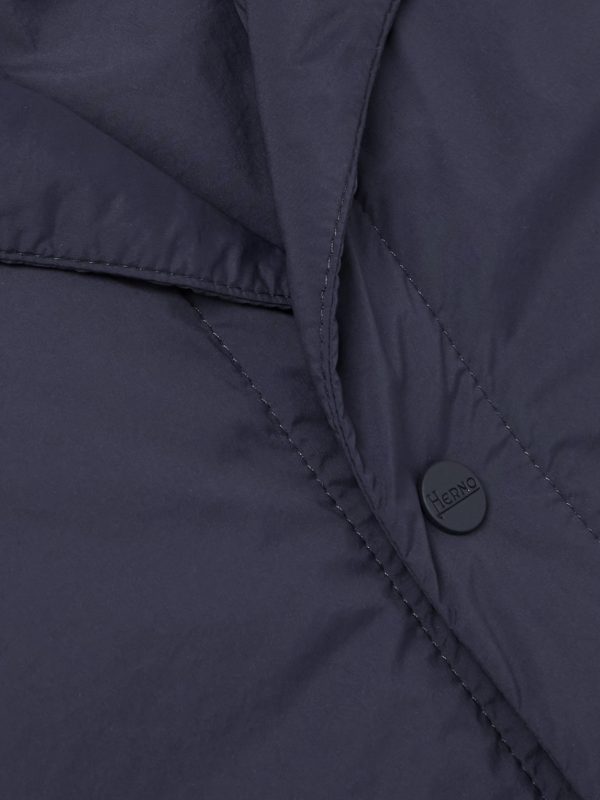 Padded Cotton Corduroy-Trimmed Shell Jacket - CU Padded Cotton Corduroy-Trimmed Shell Jacket - CU