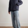 Padded Cotton Corduroy-Trimmed Shell Jacket - OU Padded Cotton Corduroy-Trimmed Shell Jacket - OU