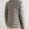 Convertible Quilted Wool-Blend Down Blazer - BK Convertible Quilted Wool-Blend Down Blazer - BK