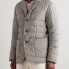 Convertible Quilted Wool-Blend Down Blazer - E2 Convertible Quilted Wool-Blend Down Blazer - E2