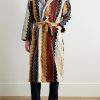 Giacomo Striped Cotton-Terry Hooded Robe - OU Giacomo Striped Cotton-Terry Hooded Robe - OU