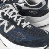 990v6 Leather-Trimmed Suede and Mesh Sneakers - CU