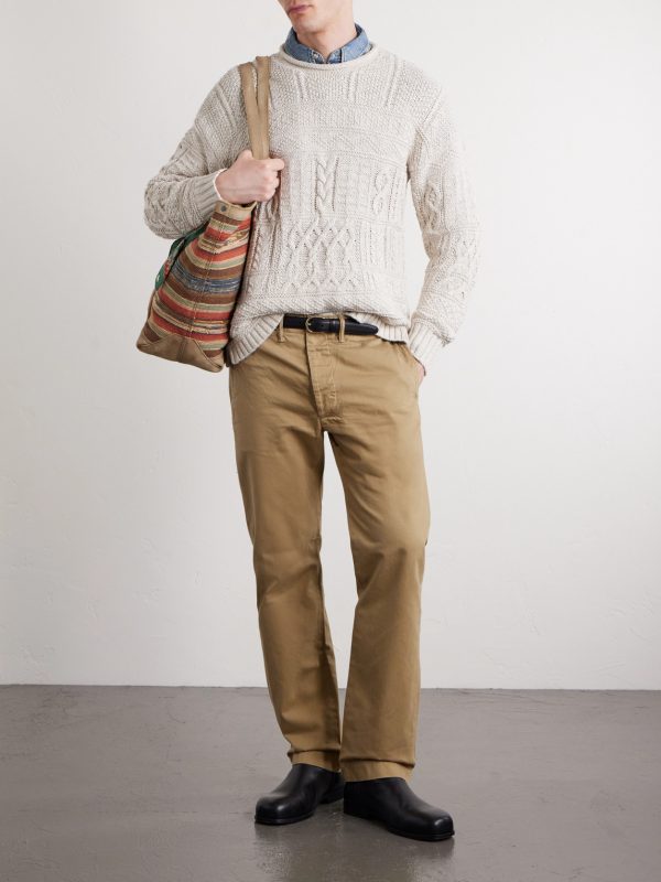 Straight-Leg Cotton-Twill Trousers - OU