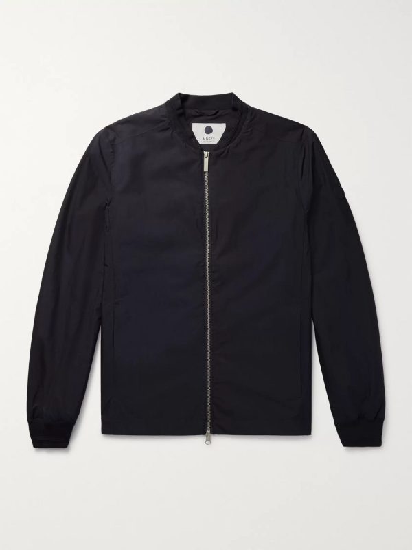 Cotton and Nylon-Blend Matte-Satin Bomber Jacket