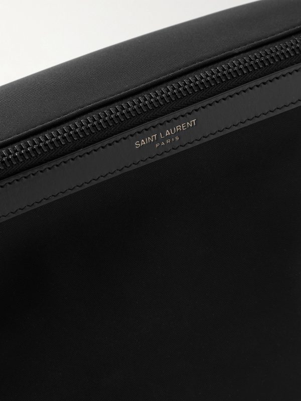 Leather-Trimmed Nylon Belt Bag - CU