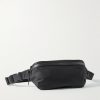 Leather-Trimmed Nylon Belt Bag