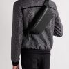 Leather-Trimmed Nylon Belt Bag - OU