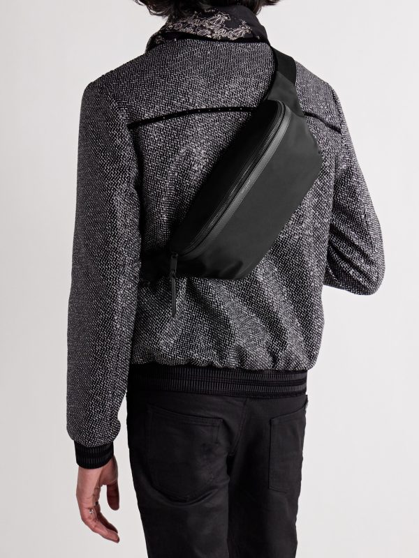 Leather-Trimmed Nylon Belt Bag - OU