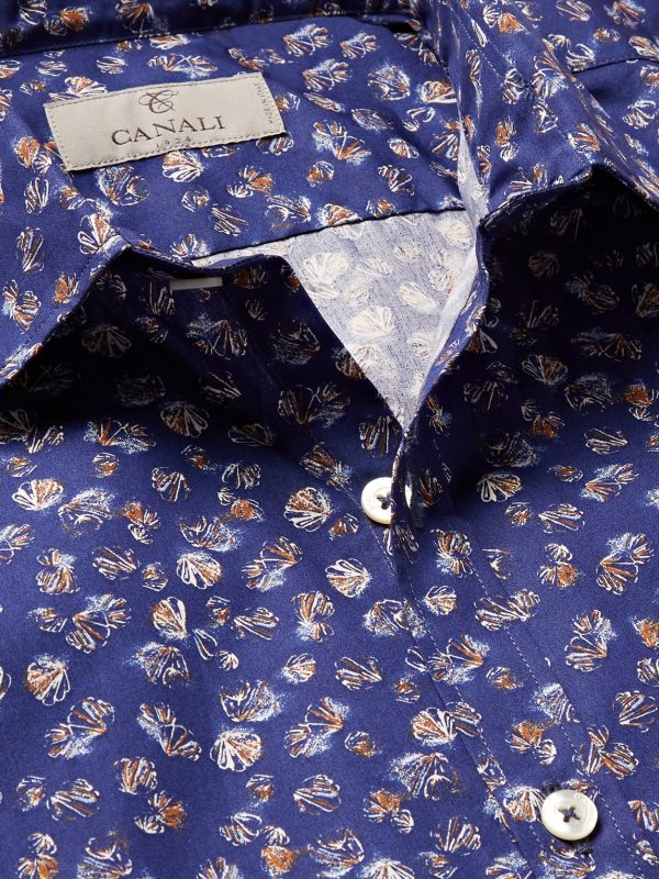 Printed Cotton-Poplin Shirt - CU