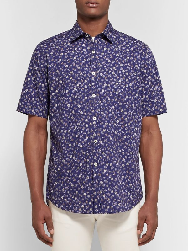 Printed Cotton-Poplin Shirt - FR