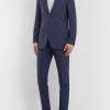 Navy Sheisen Slim-Fit Cotton-Seersucker Suit Jacket - OU Navy Sheisen Slim-Fit Cotton-Seersucker Suit Jacket - OU