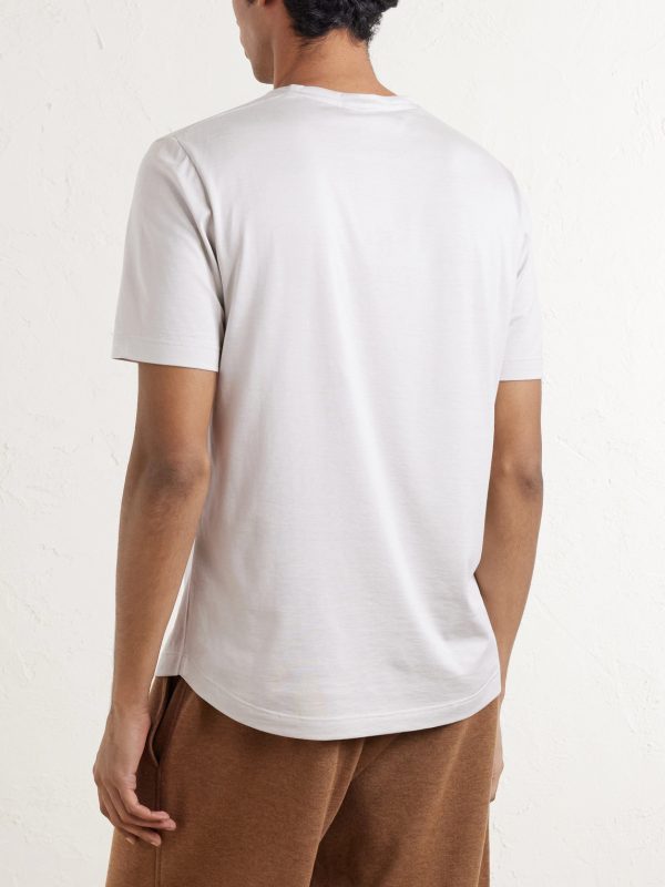 Silk and Cotton-Blend Jersey T-Shirt - BK Silk and Cotton-Blend Jersey T-Shirt - BK