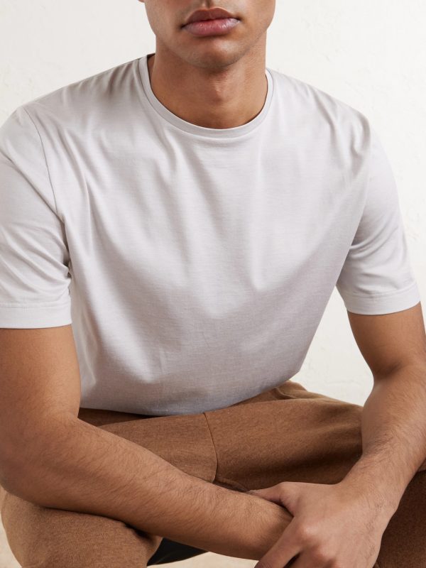 Silk and Cotton-Blend Jersey T-Shirt - CU Silk and Cotton-Blend Jersey T-Shirt - CU