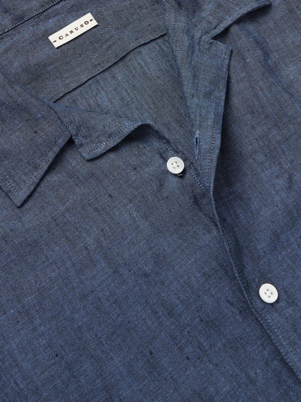 Camp-Collar Linen Shirt - CU