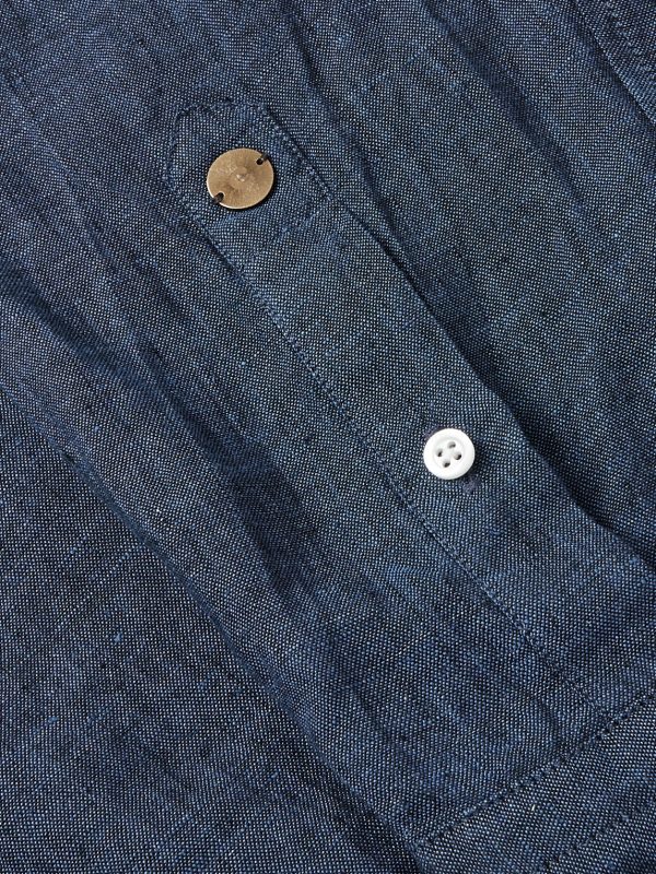 Camp-Collar Linen Shirt - E1