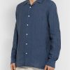 Camp-Collar Linen Shirt - FR