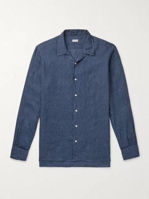 Camp-Collar Linen Shirt Camp-Collar Linen Shirt