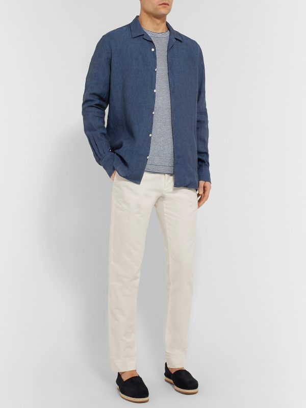 Camp-Collar Linen Shirt - OU