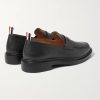 Pebble-Grain Leather Penny Loafers - BK Pebble-Grain Leather Penny Loafers - BK