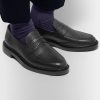 Pebble-Grain Leather Penny Loafers - E1 Pebble-Grain Leather Penny Loafers - E1