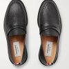 Pebble-Grain Leather Penny Loafers - E3 Pebble-Grain Leather Penny Loafers - E3