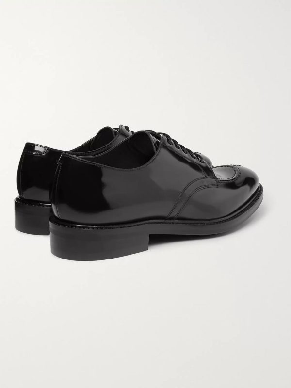 Andrew Polished-Leather Derby Shoes - BK