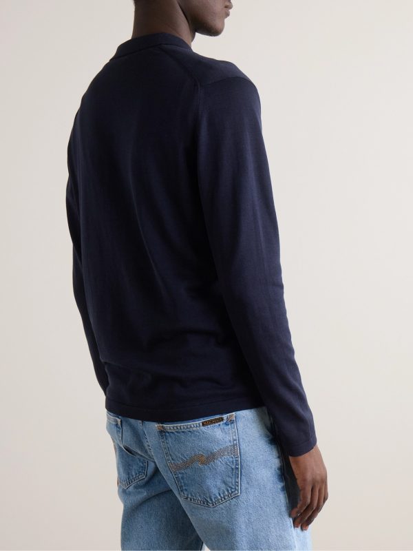 Sea Island Cotton-Jersey Polo Shirt - BK