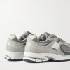 2002R Leather-Trimmed Suede and Mesh Sneakers - BK