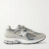 2002R Leather-Trimmed Suede and Mesh Sneakers