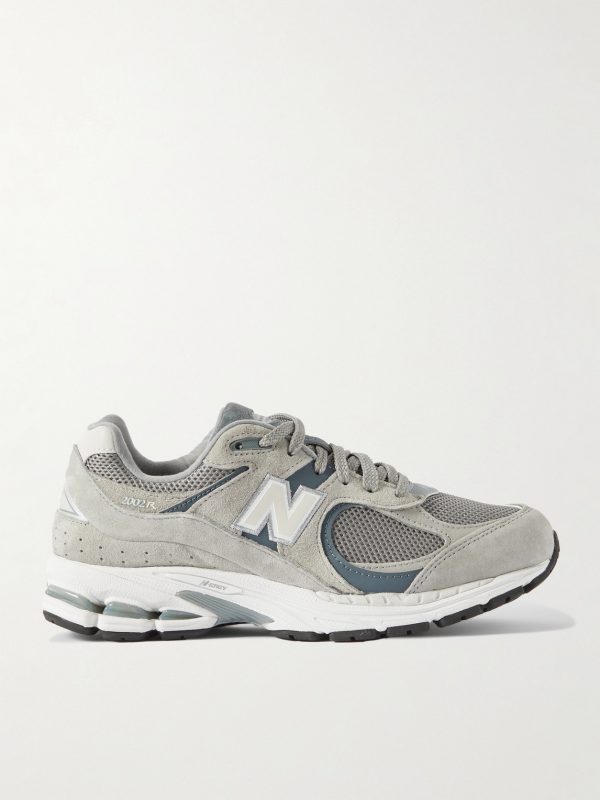 2002R Leather-Trimmed Suede and Mesh Sneakers