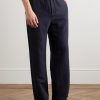Maryln Straight-Leg Linen and Silk-Blend Trousers - FR