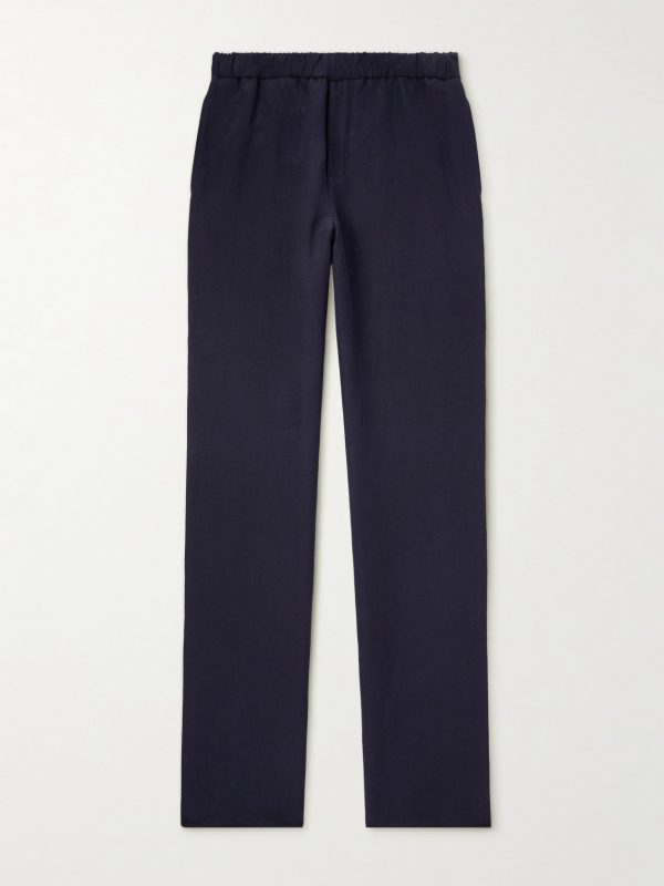 Maryln Straight-Leg Linen and Silk-Blend Trousers