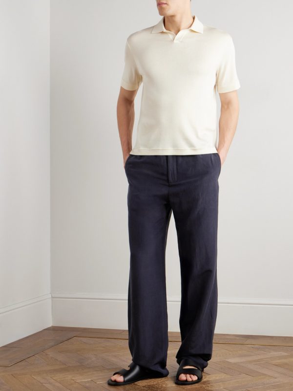 Maryln Straight-Leg Linen and Silk-Blend Trousers - OU