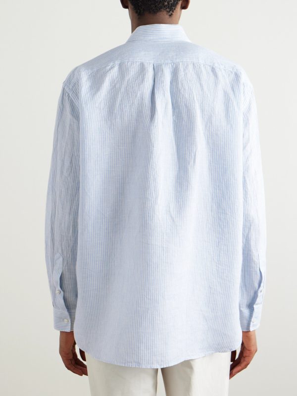 Raffaele Striped Linen Shirt - BK Raffaele Striped Linen Shirt - BK