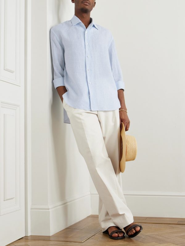 Raffaele Striped Linen Shirt - OU Raffaele Striped Linen Shirt - OU