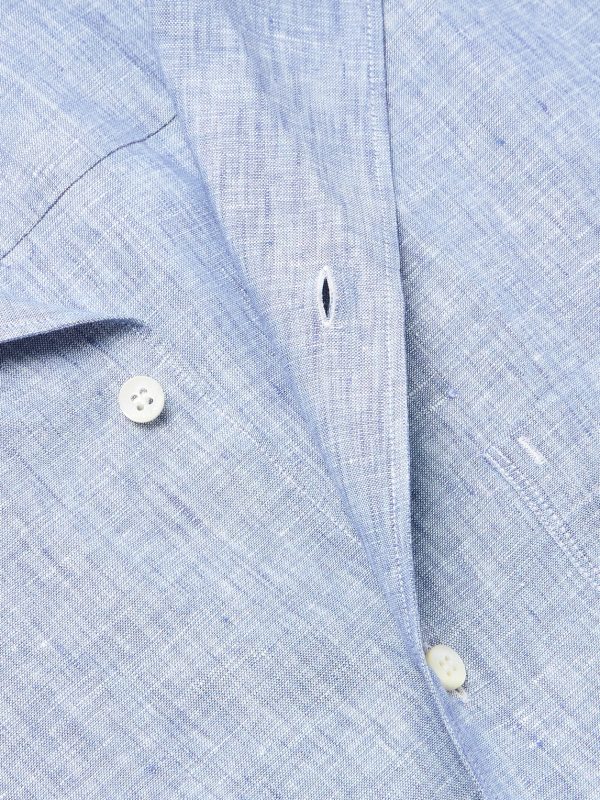 Federico Camp-Collar Linen Shirt - CU Federico Camp-Collar Linen Shirt - CU