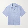 Federico Camp-Collar Linen Shirt Federico Camp-Collar Linen Shirt