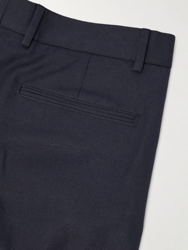 Cedric Tapered Cotton and Linen-Blend Canvas Trousers - CU Cedric Tapered Cotton and Linen-Blend Canvas Trousers - CU