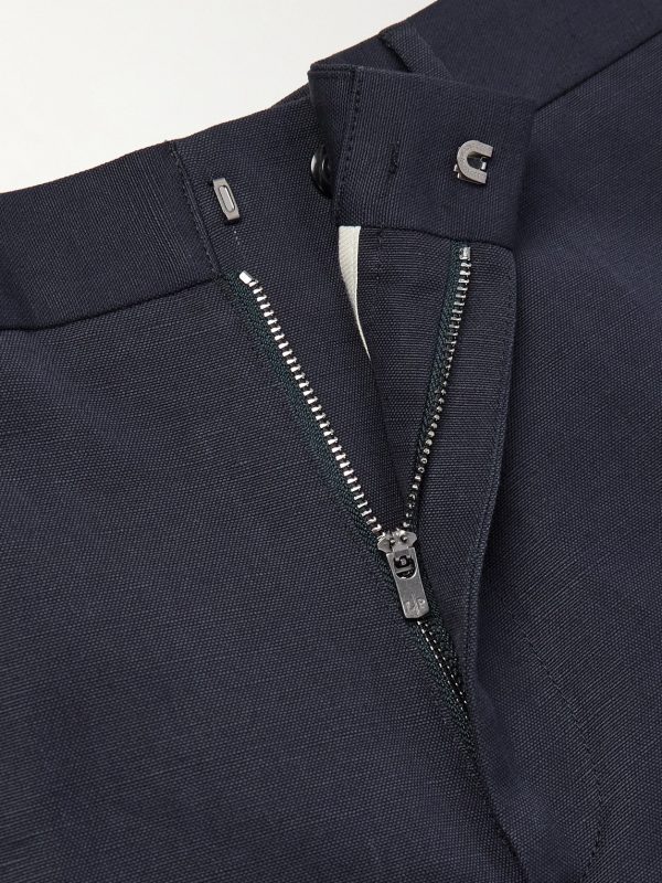 Cedric Tapered Cotton and Linen-Blend Canvas Trousers - E1 Cedric Tapered Cotton and Linen-Blend Canvas Trousers - E1